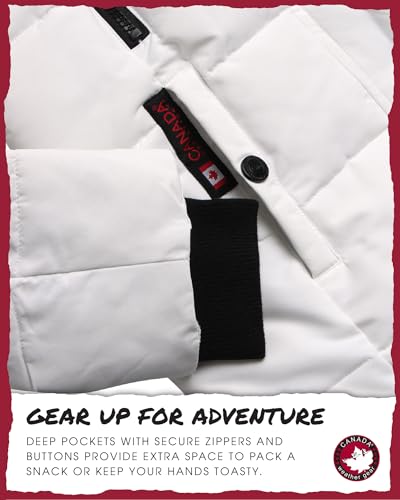 CANADA WEATHER GEAR Girls’ Winter Coat – Stadium Length Quilted Puffer Parka Jacket (7-16)3