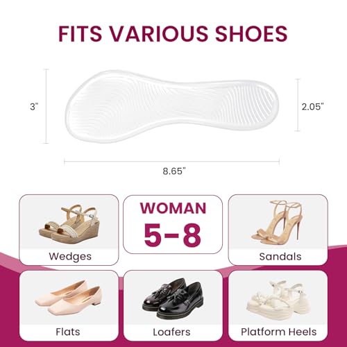 Plantillas de gel para zapatos de tacón alto para mujer miniatura 6