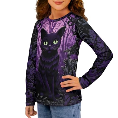 Long Sleeve Shirt for Girls Boys Kids Casual Tee Tops Size 3-164