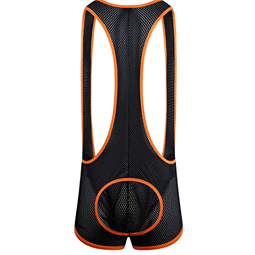 Men's Tank Top One Piece Wrestling Singlet Bodysuit Jumpsuit Leotard Mini Boxer Briefs Underwear2