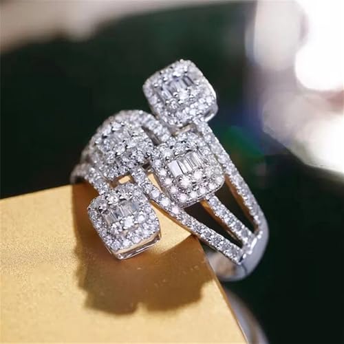 Fashion Women's Gorgeous Engagement Rings with Bright Zirconia Luxury Statement Jewelry4