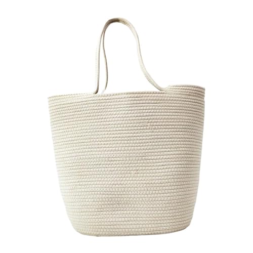 Sac tissé pour femme blanc chic pour les vacances et le travail