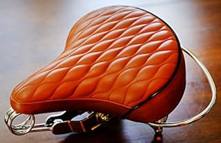 VELO SD Saddle - Brown, Classic Style Seat with Chrome Rail Handle bar for Beach Cruiser Bikes, Twin-Spring suspenion, Made in Taiwan.
