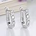 Earrings for Women, Oval U Shaped Hoop Earrings Rhinestone Stud Earring Premium Quality Small Hoop Earrings for Women Girls Jewelry