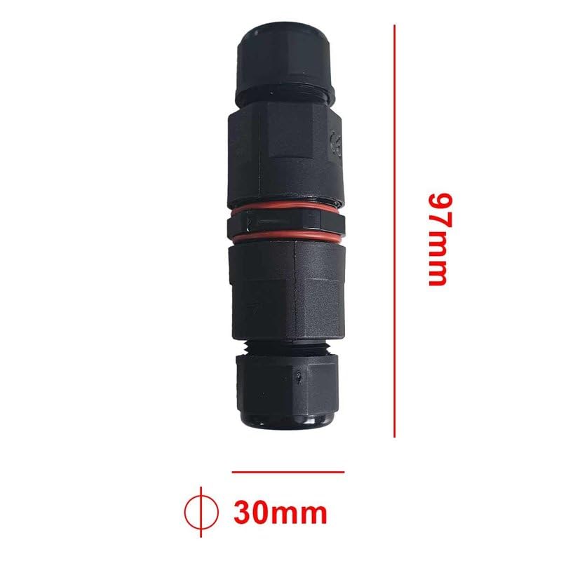 20 Verbindungsmuffe IP68, Form I 5P L1/L2/L3/N/PE, wasserdichte Anschlussdose, Schnellverbinder ohne Schrauben, von 0,5 bis 2,5 mm² bis 450 V 16 A