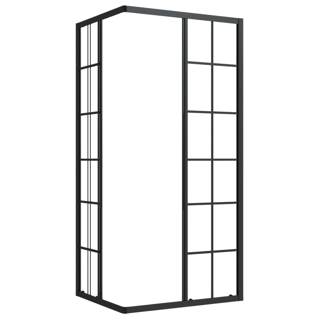 Kabina prysznicowa z profilem aluminiowym, 90 x 70 x 180 cm | Szkło bezpieczne ESG, ściana boczna z przezroczystego szkła, łatwy montaż, w komplecie z materiałem montażowym