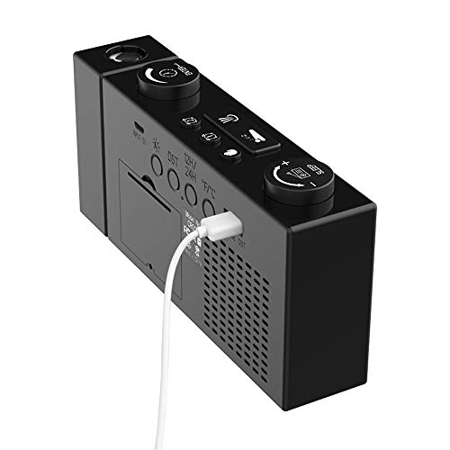 mewmewcat Despertador com projeção digital LCD e rádio-controle meteorológico sem fio Relógio com es