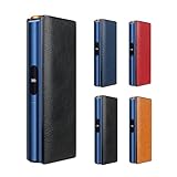 KAZARI glo Hilo Plusに適合する ケース グロー ヒーロ プラスに使用できる 保護カバー PUレザー キズ防止 傷つきにくい 衝撃 吸収 防塵 落下防止 軽量 加熱式たばこ用 (ブラック)