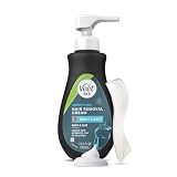 Veet Hair Removal Cream For Men, 5 Min Sensitive Skin, Hair Removal Gel For Body, Chest & Back, Dermatologically Tested, 13.5 FL OZ w/ Spatula
