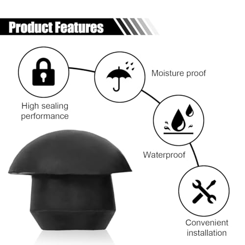 Image of Bottle Jack Floor Jack Oil Filler Plug, 8mm Flat-Head Rubber Hydraulic Filler Bung for Oil Reservoir Hole, Horizontal Jack Hydraulic Top Pressure Rod for Oil Reservoir (12PCS)