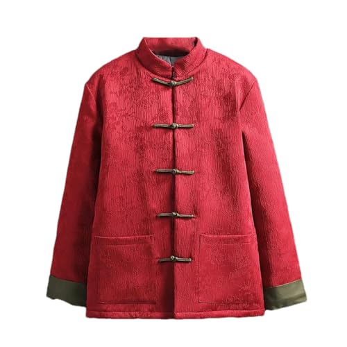 Manteau d'hiver en coton de style chinois pour homme élégant