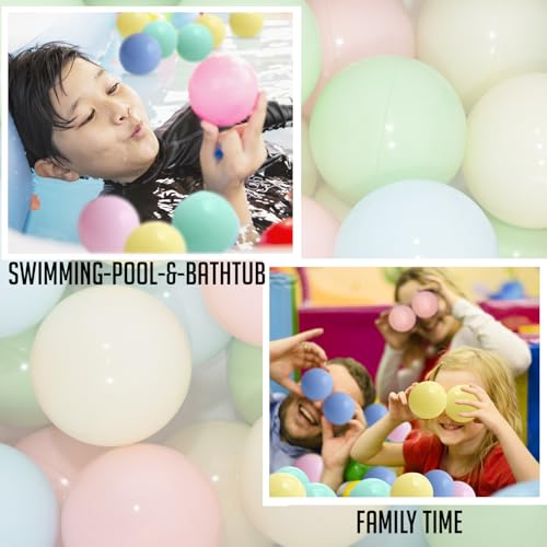 Image of Amazon Brand - Jam & Honey | 100 Multicolour Plastic Balls for Kids (6cm)| Fun Balls | Exercise & Fitness Non-Toxic, Soft and Safe | for Kids 12 Months + | Multicolor