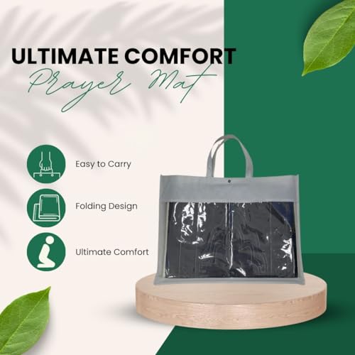 Ultra-Comfortable-Padded-Prayer-Mat-Womens-Mens-Prayer-Rug-with-Back-Support-Soft-Thick-Prayer-Rug-Foldable-Muslim-Praying-Mat-Praying-Mat-Gift-for-Eid-Ramzan-Green-Praying-Carpet
