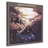 Singer Jackson Browne Album Cover - Running on Empty Canvas Poster Wall Art Decor Print Picture Paintings for Living Room Bedroom Decoration Frame-style Frame-style16x16inch(40x40cm)