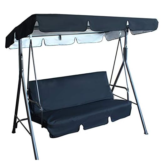 Universellt utbytestak för trädgård gungstol, 3-sits gungstol skydd + tak skydd, vattentät uteplats hängmatta skydd gunga tak säte toppskydd för trädgård utomhus