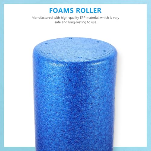 Rodillo de espuma para yoga y masaje muscular WOONEKY, columna de fitness de EPP, 45 x 15 cm, azul, para liberación muscular y alivio de la espalda en casa miniatura 6
