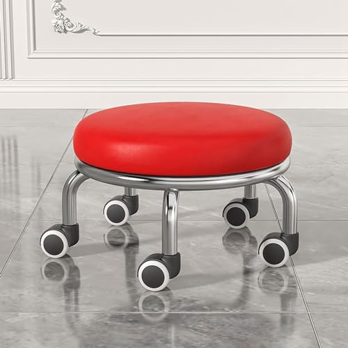 WOOYOO 作業椅子 ロースツール 360°回転