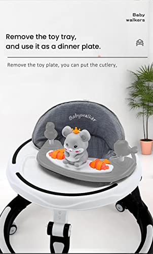 StarAndDaisy 360 Baby Walker 6-24 Months / 7 Level Height Adjustment Walker for Kids Boy and Girl with Intergrated RGB Lights, Switchable Food & Musical Toy Tray/Premium Baby Activity Walker (Image - 4)