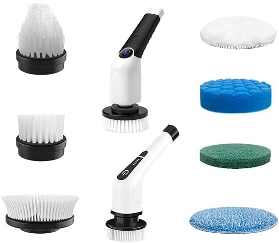 Coovee Spazzola elettrica per la pulizia della spazzola elettrica sostituibile, 7 in 1, spazzola di...