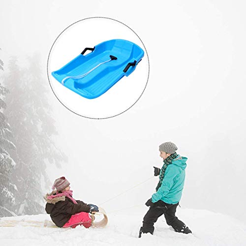 Snow Sled Two-Rider Downhill Outdoor,Snow Saucer Sled Plastic Kids Adults Snow Sled Toboggan Sand Slider with Two Handle Grass Sand Sled for Winter Beach - Thumbnail 2