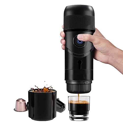 Pwshymi Reisekaffeemaschine, DC12V 80W Tragbare Kaffeemaschine Einfache Bedienung für Auto(Schwarz) – Bild 5