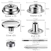 100 PCS 15MM Snap Fastener Kit Tool Snap Button kit Snaps for Leather Leather Snaps and Fasteners Kit for High Grade Metal Material Snaps for Bag, Jeans, Clothes, Fabric