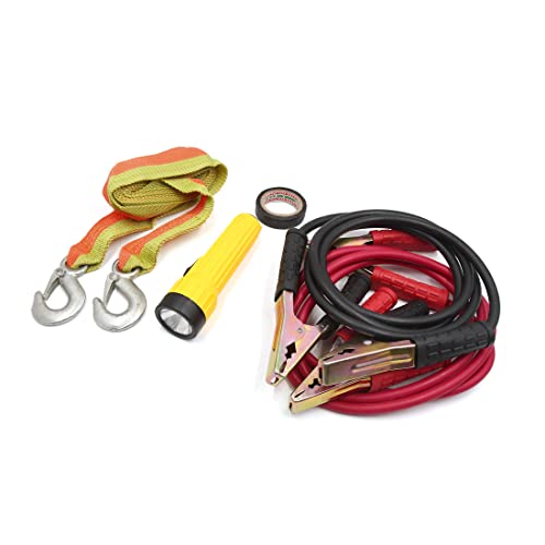 Kit de emergencia para carro con cables y linterna miniatura 1