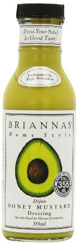 Brianna s Honey Mustard Dijon Dressing, 12-Ounce Bottles (Pack of 6)