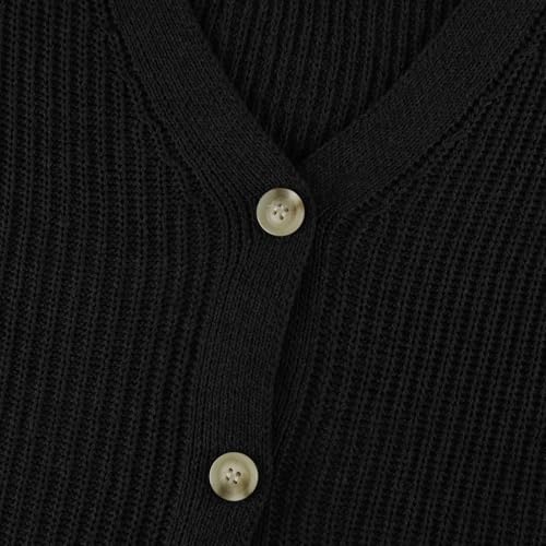 Sweaters for Women Trendy Cable Knit Long Sleeve Open Front Cardigan V-Neck Button Down Sweater Coat Outwear4