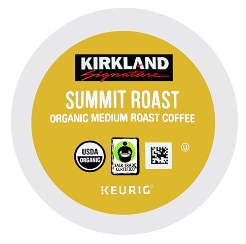 Kirkland Signature Organic Medium Blend Roast, Recyclable K Cup Pods, 3 lb, 120 Count