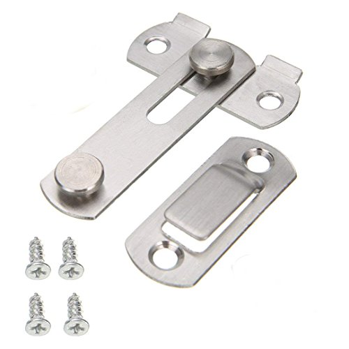Hogar Acero Corredera Trabe Seguridad Puerta Protector Cierre Perno + 4 Tornillos Cover
