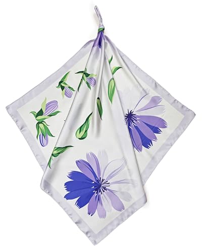 Image of Satin Silk Small Square Scarf for Women, Printed Soft and Comfy Neck Head Tie Scarf Bandana