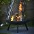 23 Inch Outdoor Fire Pit: Charcoal Grill Durable Wood Burning Fireplace Bowl with Grill Rack for Patio Garden, Backyard, Porch, Camping, BBQ, Picnic Bonfire