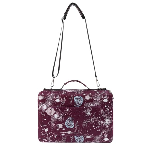Image of 500 Individual-Slot Colored Pencil Organizer with Zipper - Fabric Art Storage Bag for Painters and Artists (Small Slots,Galaxy Purple)