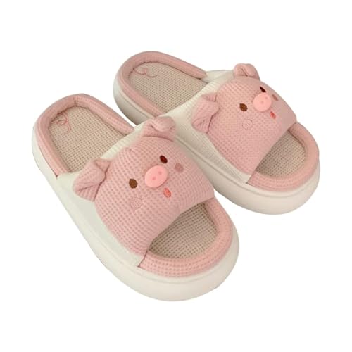 CEINOM Cartoon Pig Slippers Women Kawaii House Slippers Cute Slippers for Women Men Home Floor Slipper indoor
