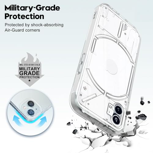 Image of Jkobi Back Cover for Nothing Phone 1 (Silicone Clear Shockproof Case with Camera Protection | Soft and Flexible | Transparent)
