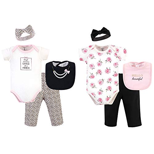 Little Treasure Unisex Baby Boxed Gift Set, Leopard Rose, 0-6 Months