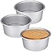 Molde Bizcocho Desmontable, 3 Pcs Moldes redondos para tartas de queso, Moldes para Tartas Recto Aluminio, Bases para Pasteles Redondos, Conveniente para Cumpleaños, Festivales (6 Pulgadas)