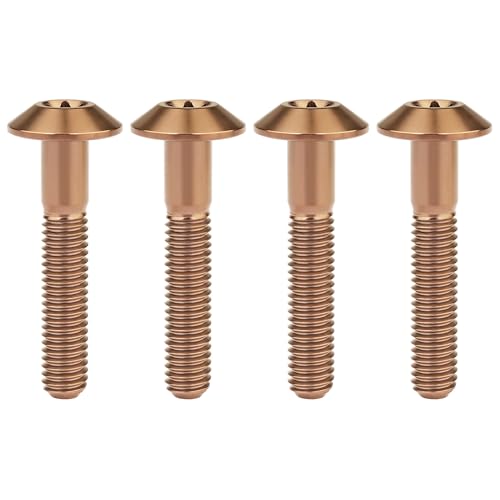 Titanium M4 M5 M6 Button Torx Head Bolt Screw (Bronze, M6x30mm)