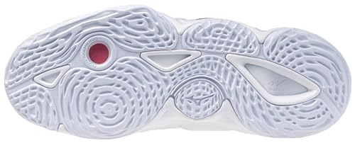 ميزونو حذاء كرة الطائرة ويف مومنتوم 3 للنساء، ابيض-كحلي، 9.5