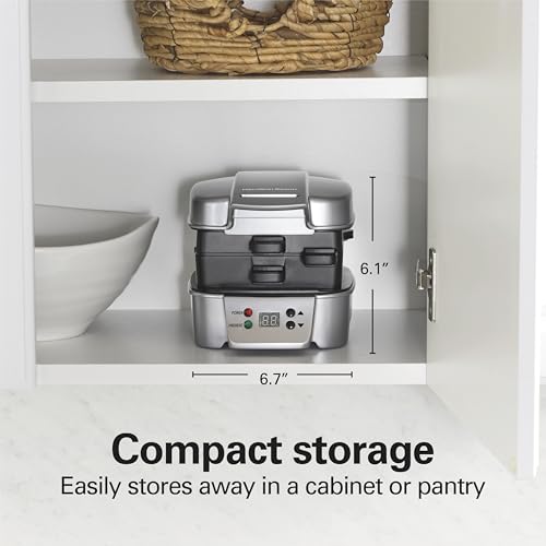 Hamilton Beach Sandwich Stacker Fast & Customizable Hot Sandwich Maker - image 7