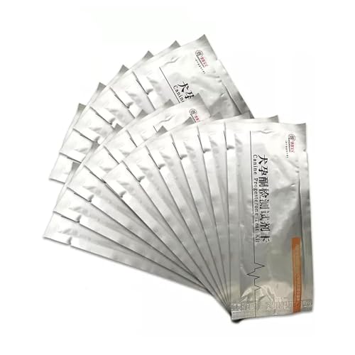 JHGMYJT Dog Progesterone Analyzer Test Card Canine Progesterone Test Strip Veterinary Livestock Supplies (10PCS)