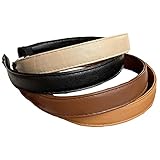 Lvyeer 4 Pack Leather Headband for Women 1Inch Non Slip Headband Fine Hair band Fashion Solid Hard H