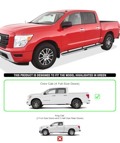 Estribos laterales acero inoxidable para Nissan Titan miniatura 2