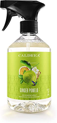 Caldrea Multi-Surface Countertop Spray Cleaner, Made With Vegetable Protein Extract, Ginger Pomelo, 16 Oz, 3 Pack #TOP3