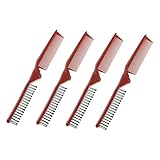 Beaupretty 4個折りたたみ式ポケットコーム プラスチック製 静電気防止 ヘアスリング用 旅行用 コンパクト ポータブル 理髪用