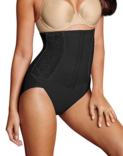 Flexees Womenâ€™s Shapewear Waist Trainer Brief Waist Cincher Anti-Static Fajas DM5003