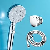 [Cabezal ducha 3 modes]:Cabezal de ducha tiene 3 modos de salida de agua: chorro, que se puede usar para enjuagar el piso y el inodoro, lluvia, masaje, brindándole una experiencia de ducha cómoda.