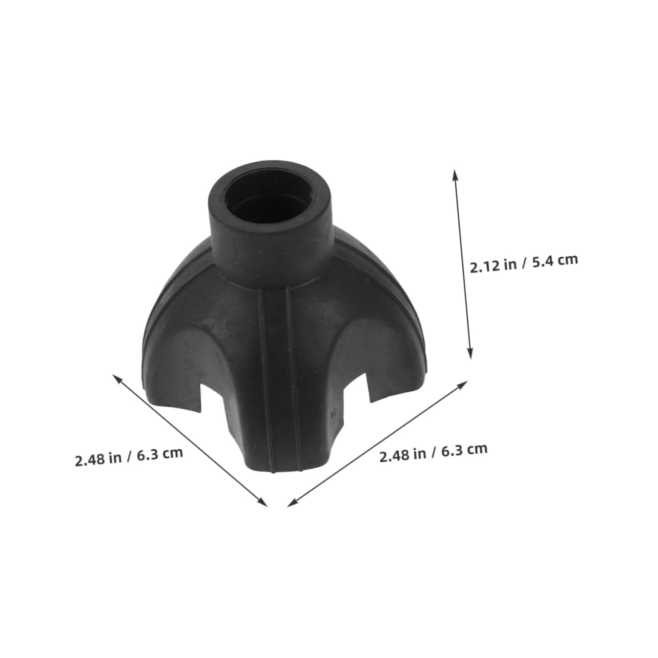 FRCOLOR Elderly Walking Stick Accessories 4pcs Non-Slip Rubber Replacement Tips for Stability Floor