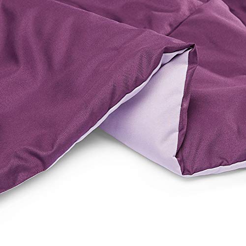 Image of Amazon Basics Reversible Lightweight Microfiber All Season Bed Comforter Blanket, Plum /Light Purple, Twin /Twin XL